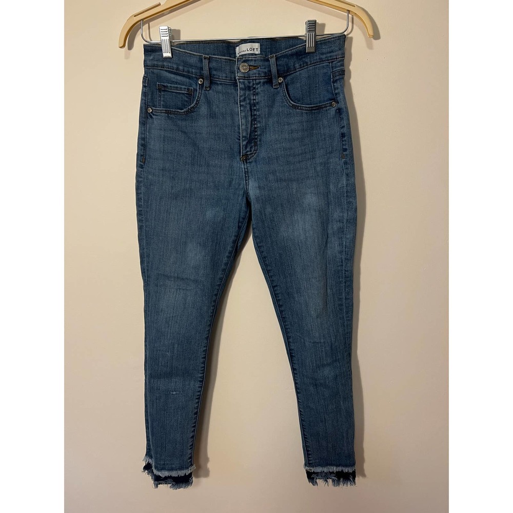 LOFT Jeans with tiered raw hem
